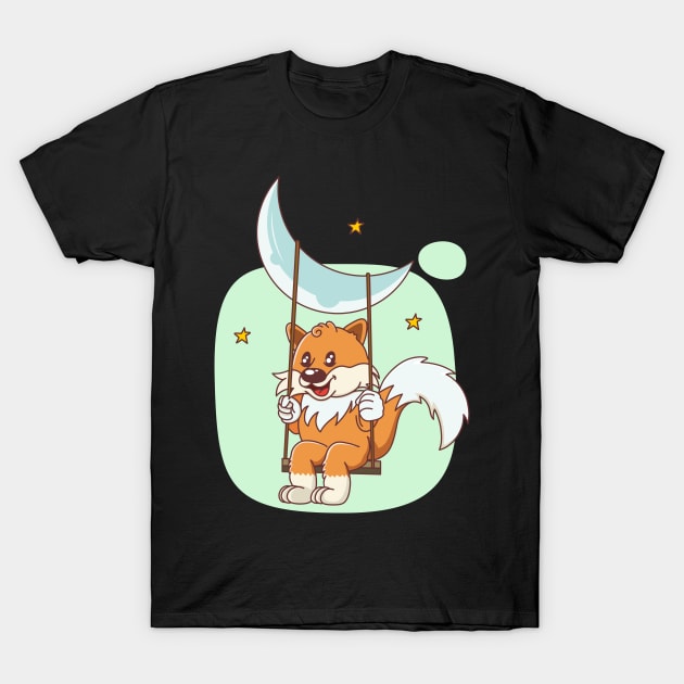 cute fox animal T-Shirt by ReasArt